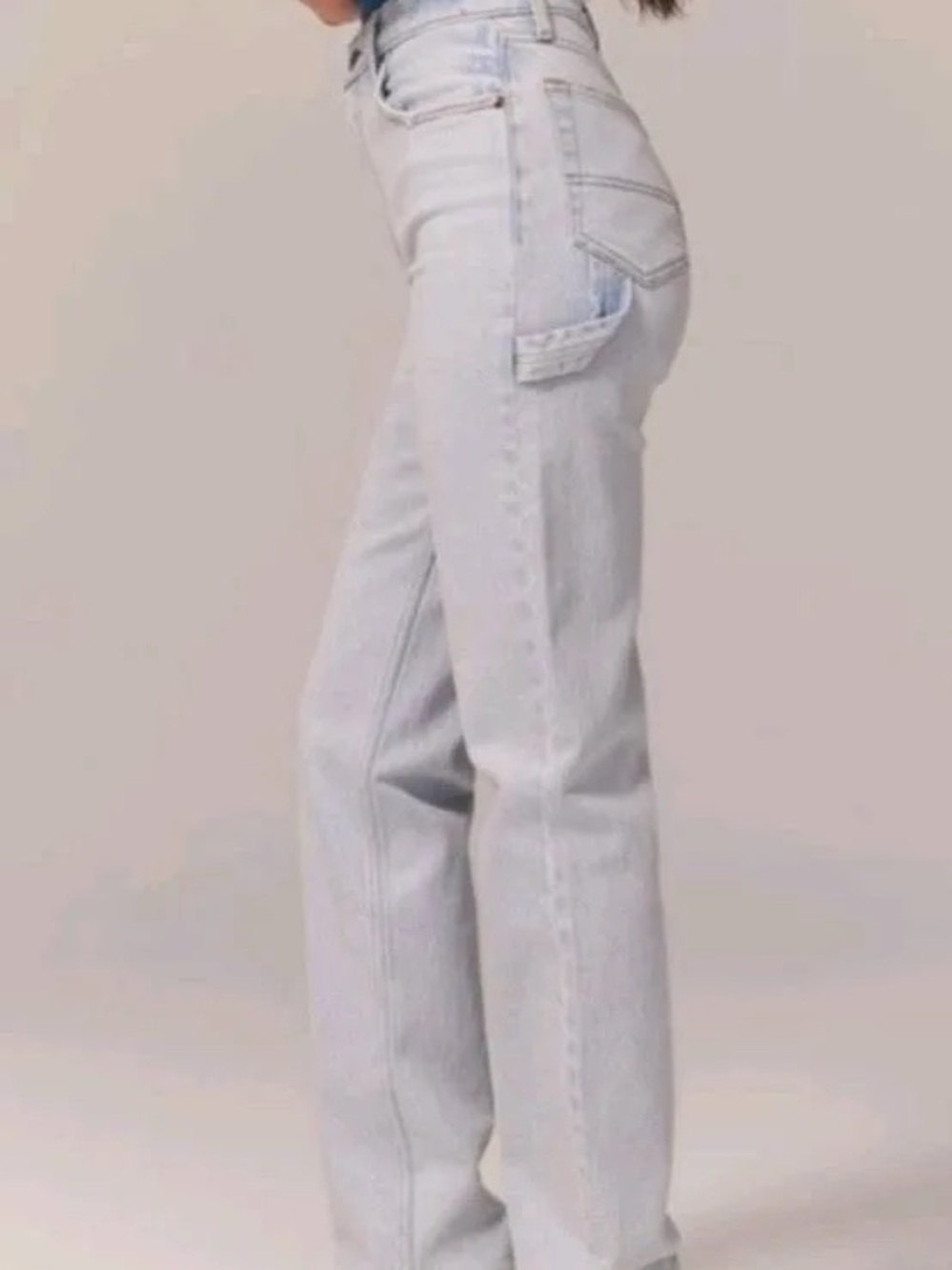 Abercrombie curve love 90s straight ultra high rise utility cargo jeans